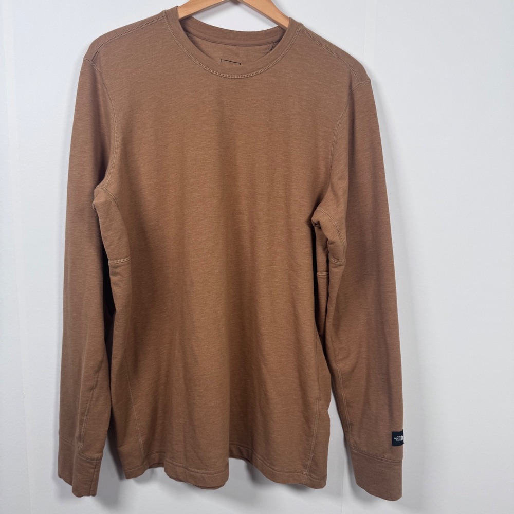 The North Face Brown Pullover Men XL Logo Granola Gorpcore Fall Basic Utility